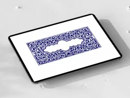 واگیره حاشیه نقوش سنتی آبی