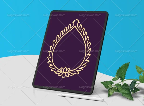 کادر گل و برگ سنتی