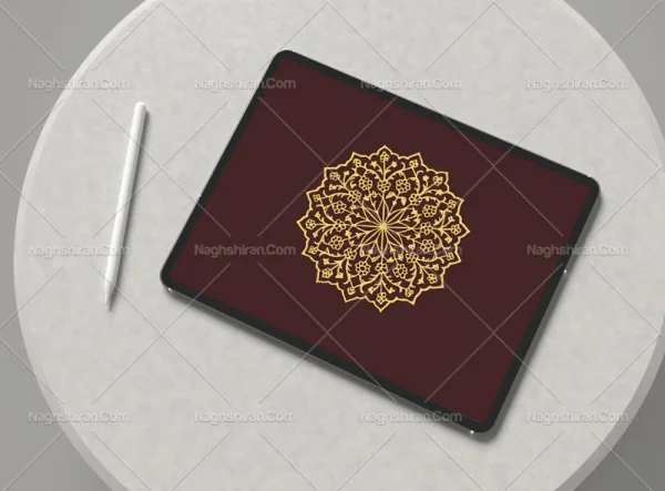 طرح شمسه ساده تذهیب