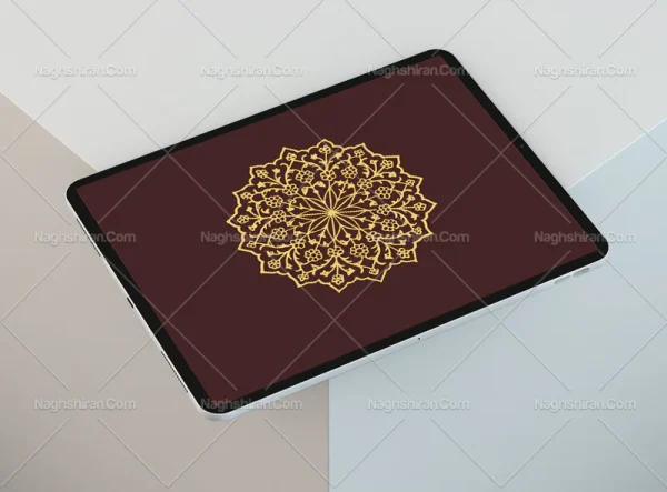 طرح شمسه ساده تذهیب