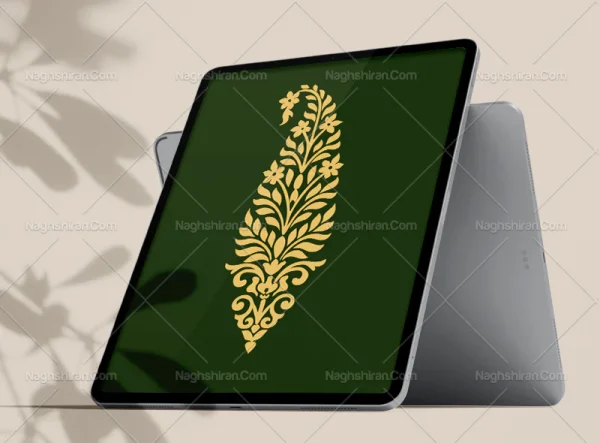 نقوش سنتی طرح درخت سرو