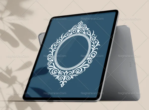 حاشیه بیضی نقوش سنتی