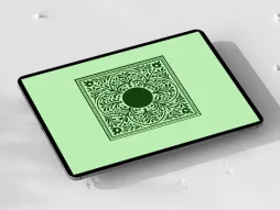 حاشیه نقوش سنتی سبز رنگ