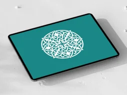نشان سفید طرح نقوش سنتی