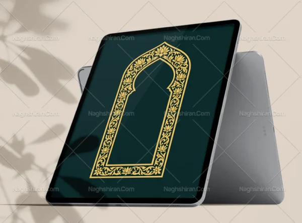 محراب طرح حاشیه گل و برگ سنتی