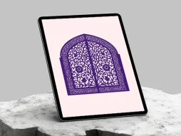 درب فلزی طرح نقوش سنتی