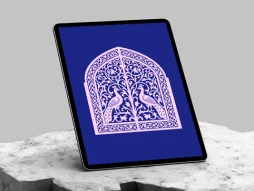 درب فلزی سنتی و طاووس