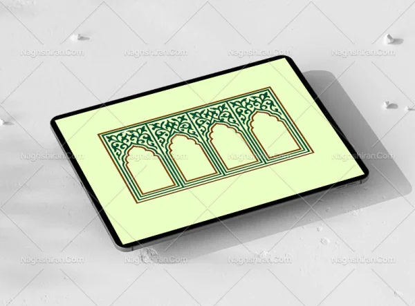 محراب طرح حاشیه چهار عددی سنتی