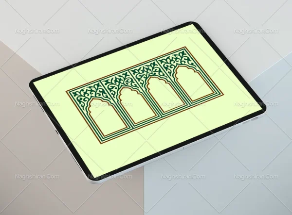 محراب طرح حاشیه چهار عددی سنتی