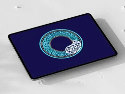 حاشیه دایره ای فیروزه ای سنتی