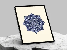 طرح شمسه ماندالا آبی
