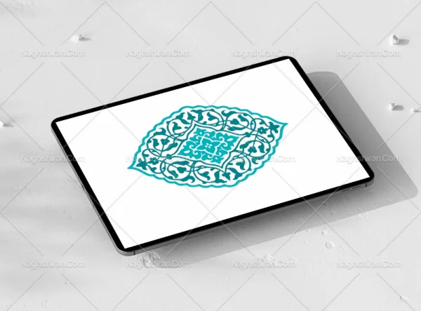 ترنج آبی فیروزه ای تذهیب