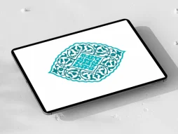 ترنج آبی فیروزه ای تذهیب
