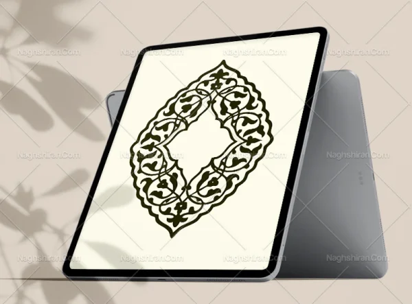 ترنج طرح حاشیه اسلیمی