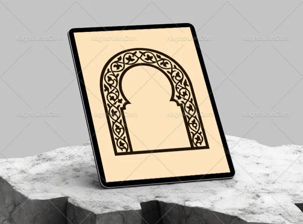 محراب طرح حاشیه قهوه ای سنتی