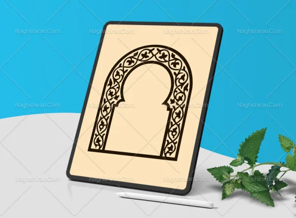 محراب طرح حاشیه قهوه ای سنتی