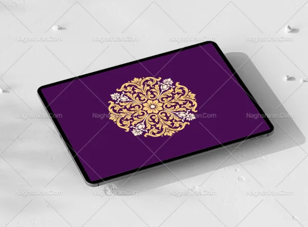 نشان دایره ای نقوش منبت کاری