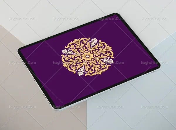 نشان دایره ای نقوش منبت کاری