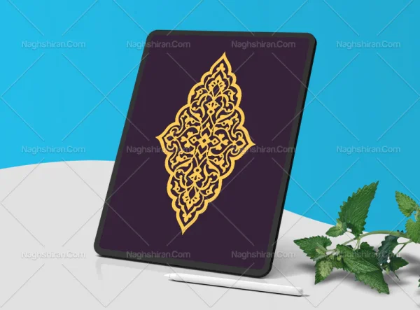 نقوش تذهیب طرح ترنج