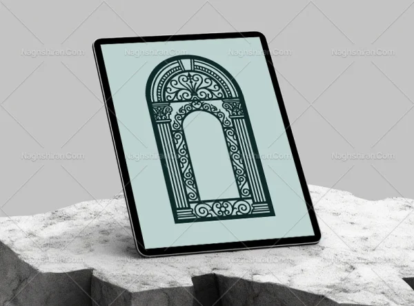 طرح درب فلزی سنتی