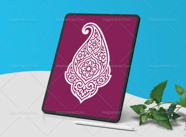 وکتور بته جقه نقوش سنتی
