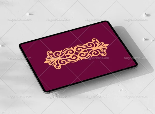 واگیره حاشیه نقش و نگار سنتی رنگی