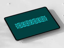 وکتور واگیره حاشیه فیروزه ای