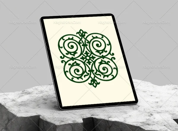 موتیف سنتی طرح گردش حلزونی