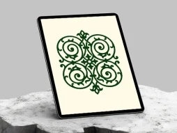 موتیف سنتی طرح گردش حلزونی