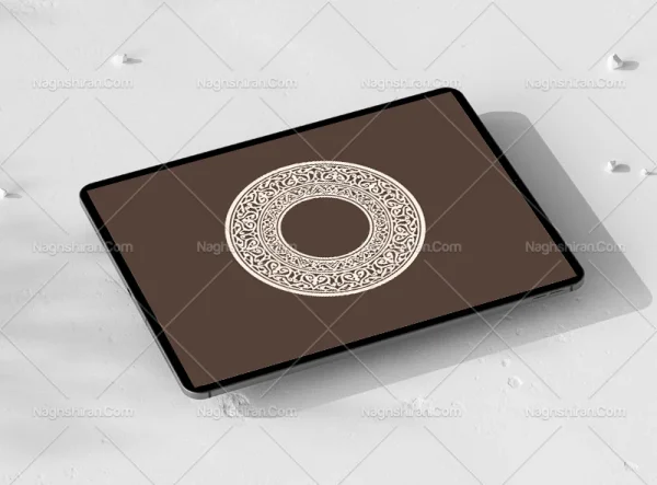 حاشیه دایره نقش و نگار سنتی