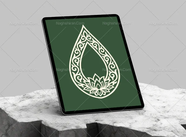 حاشیه طرح قطره المان و گل سنتی