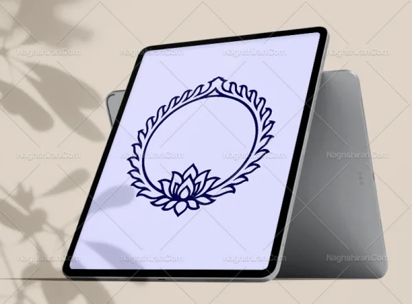 حاشیه دایره ای نقش و نگار سنتی رایگان