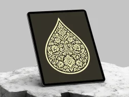 طرح قطره گل و برگ سنتی