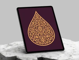 نشان قطره گل و برگ سنتی رنگی