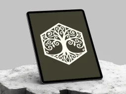 نشان شش ضلعی و درخت سنتی