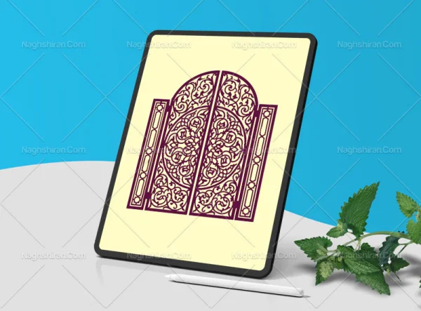طرح در فلزی نقوش سنتی