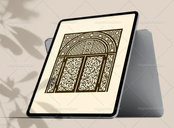 طرح در فلزی نقش و نگار فلزی