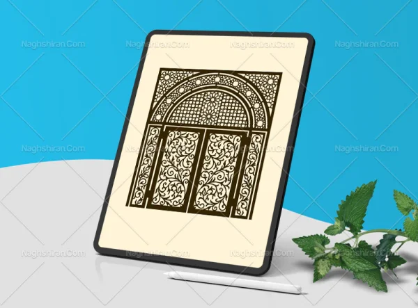 طرح در فلزی نقش و نگار فلزی