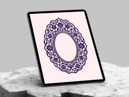حاشیه طرح بیضی نقش و نگار ختایی