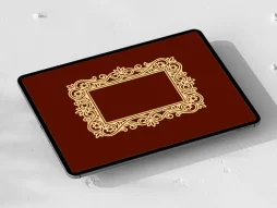 حاشیه طرح مستطیل نقش و نگار سنتی
