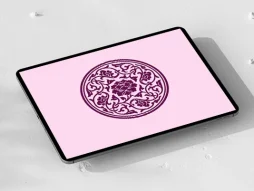 نشان دایره ای گل و برگ سنتی