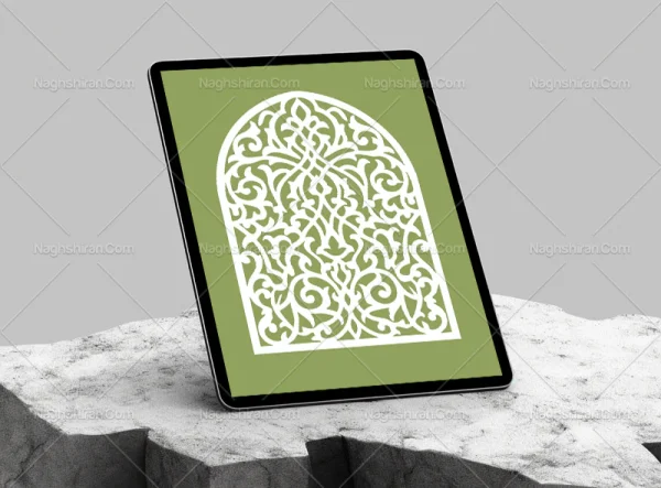محراب نقوش سنتی سفید رنگ