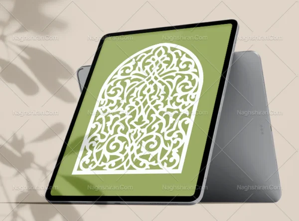 محراب نقوش سنتی سفید رنگ