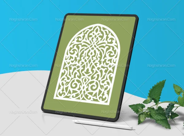 محراب نقوش سنتی سفید رنگ