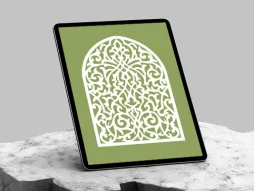 محراب نقوش سنتی سفید رنگ
