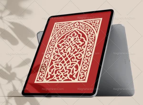 محراب طرح نقش و نگار سنتی اسلیمی