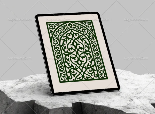محراب طرح نقش و نگار اسلیمی سنتی