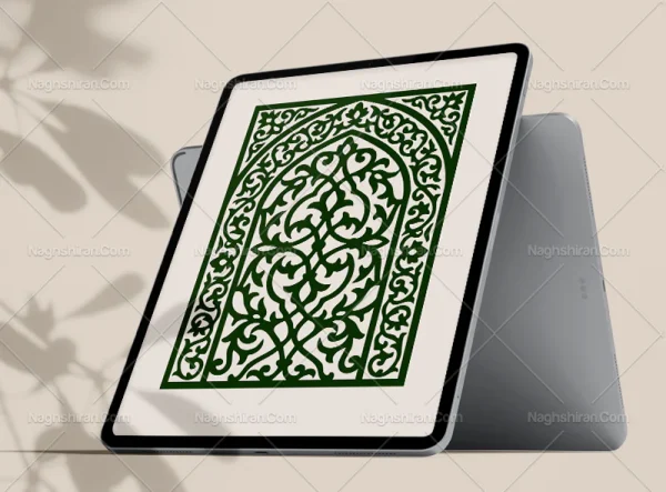محراب طرح نقش و نگار اسلیمی سنتی