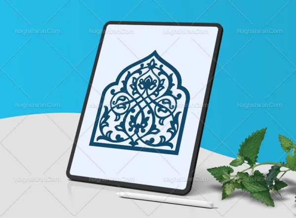 محراب طرح ساده نقوش تذهیب