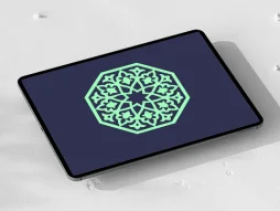 نشان سبز رنگ هشت ضلعی سنتی